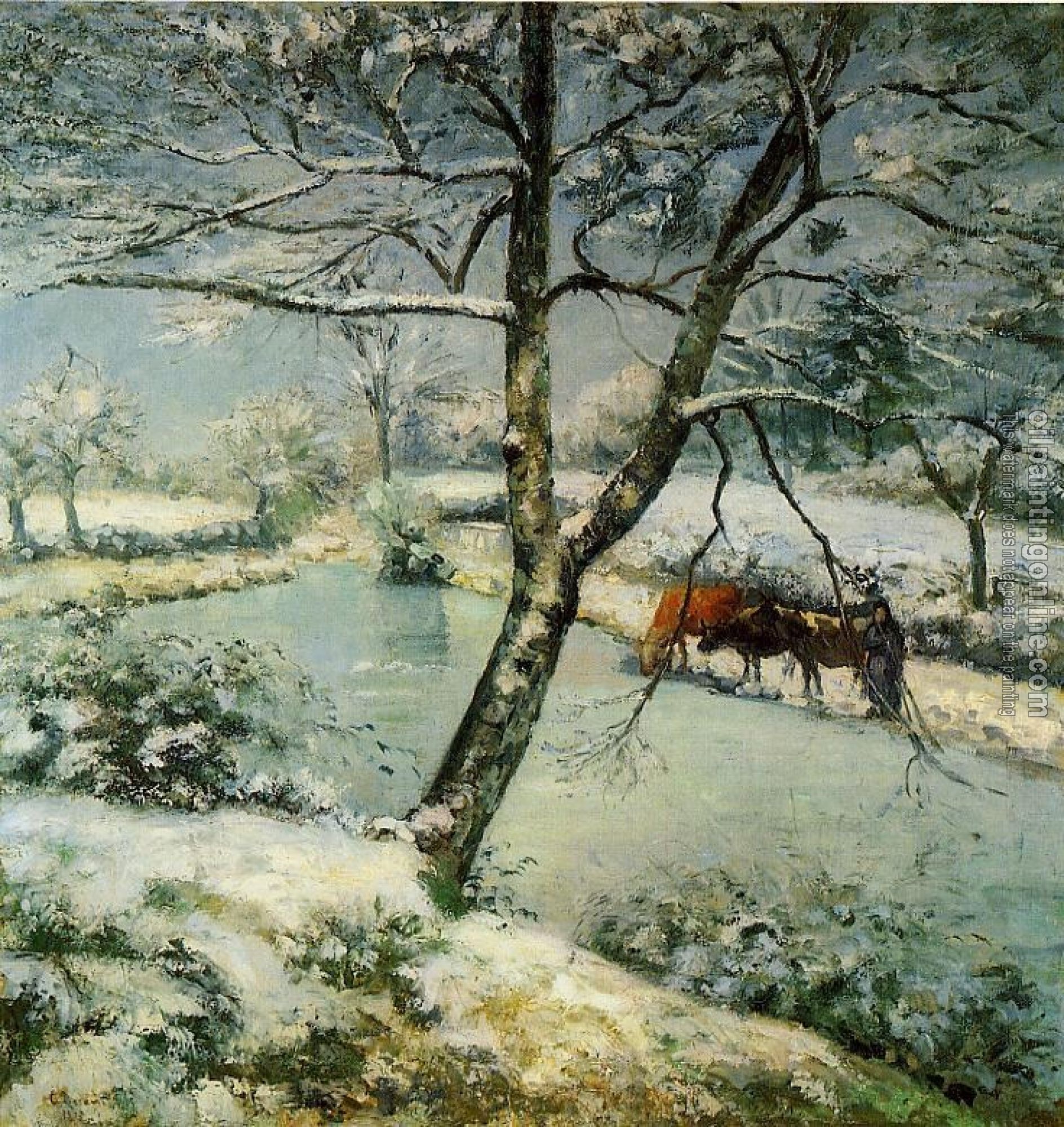 Pissarro, Camille - Winter at Montfoucault